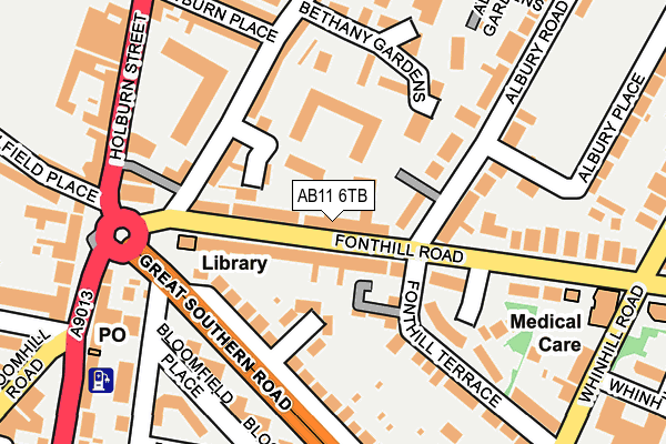 AB11 6TB map - OS OpenMap – Local (Ordnance Survey) AB11 6TB map - OS OpenMap – Local (Ordnance Survey)