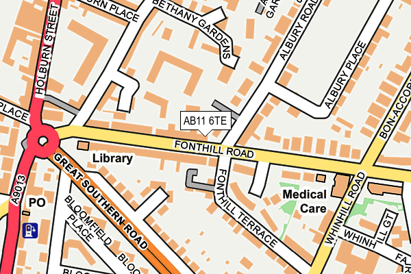 AB11 6TE map - OS OpenMap – Local (Ordnance Survey) AB11 6TE map - OS OpenMap – Local (Ordnance Survey)