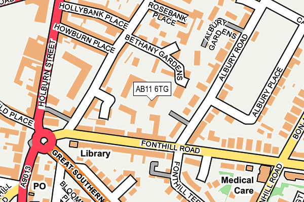 AB11 6TG map - OS OpenMap – Local (Ordnance Survey) AB11 6TG map - OS OpenMap – Local (Ordnance Survey)