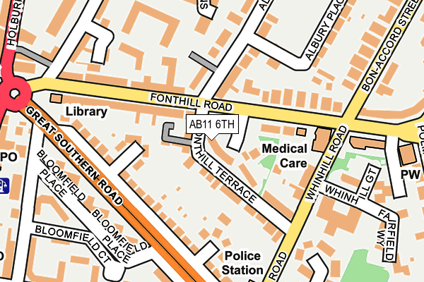 AB11 6TH map - OS OpenMap – Local (Ordnance Survey) AB11 6TH map - OS OpenMap – Local (Ordnance Survey)