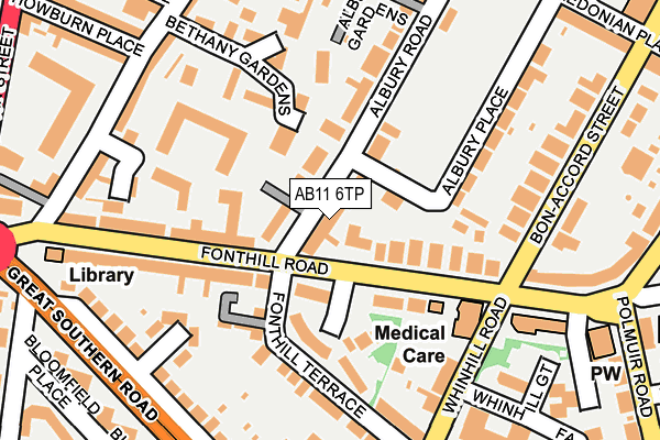 AB11 6TP map - OS OpenMap – Local (Ordnance Survey) AB11 6TP map - OS OpenMap – Local (Ordnance Survey)