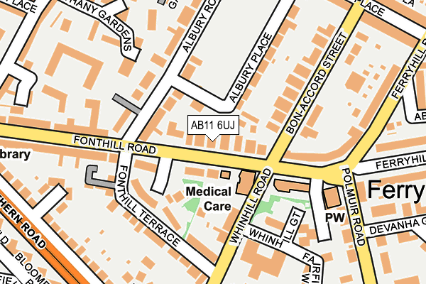 AB11 6UJ map - OS OpenMap – Local (Ordnance Survey) AB11 6UJ map - OS OpenMap – Local (Ordnance Survey)