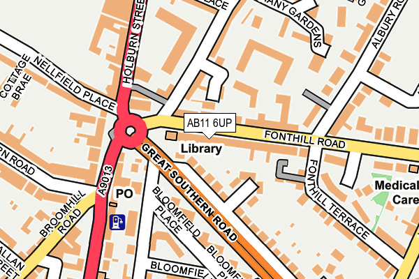 AB11 6UP map - OS OpenMap – Local (Ordnance Survey) AB11 6UP map - OS OpenMap – Local (Ordnance Survey)