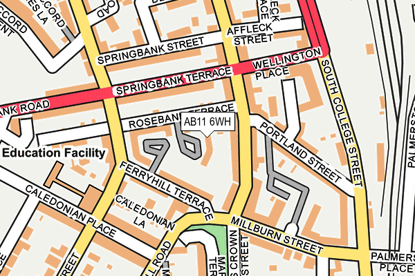 AB11 6WH map - OS OpenMap – Local (Ordnance Survey) AB11 6WH map - OS OpenMap – Local (Ordnance Survey)