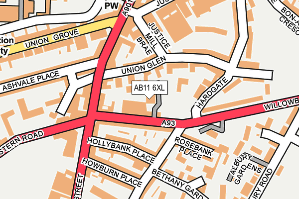 AB11 6XL map - OS OpenMap – Local (Ordnance Survey) AB11 6XL map - OS OpenMap – Local (Ordnance Survey)