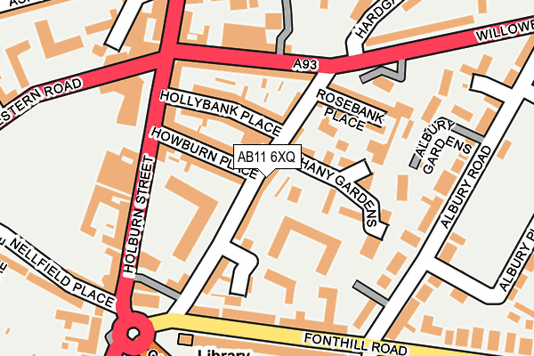 AB11 6XQ map - OS OpenMap – Local (Ordnance Survey) AB11 6XQ map - OS OpenMap – Local (Ordnance Survey)