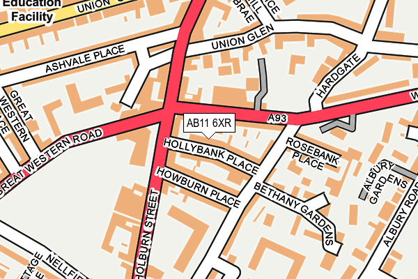 AB11 6XR map - OS OpenMap – Local (Ordnance Survey) AB11 6XR map - OS OpenMap – Local (Ordnance Survey)