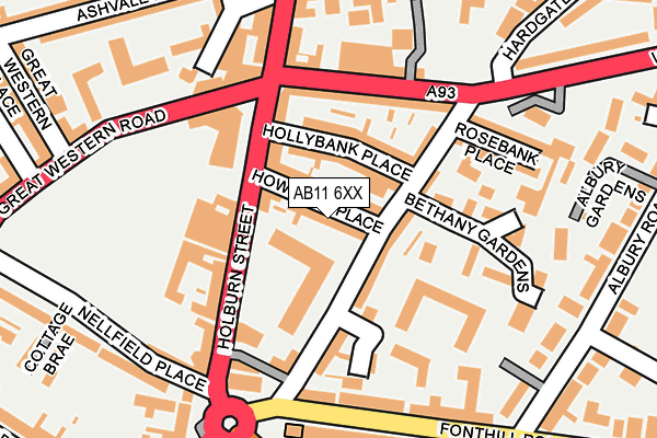 AB11 6XX map - OS OpenMap – Local (Ordnance Survey) AB11 6XX map - OS OpenMap – Local (Ordnance Survey)