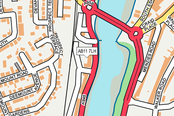 AB11 7LH map - OS OpenMap – Local (Ordnance Survey) AB11 7LH map - OS OpenMap – Local (Ordnance Survey)