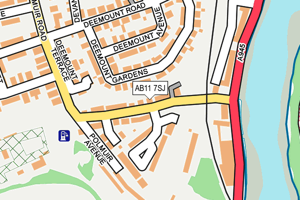 AB11 7SJ map - OS OpenMap – Local (Ordnance Survey) AB11 7SJ map - OS OpenMap – Local (Ordnance Survey)