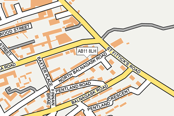 AB11 8LH map - OS OpenMap – Local (Ordnance Survey) AB11 8LH map - OS OpenMap – Local (Ordnance Survey)