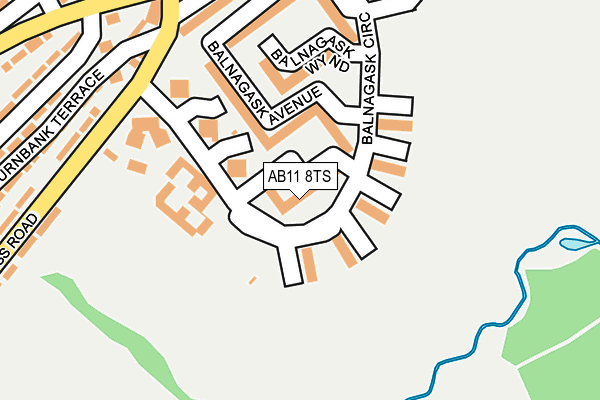 AB11 8TS map - OS OpenMap – Local (Ordnance Survey) AB11 8TS map - OS OpenMap – Local (Ordnance Survey)