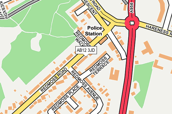 AB12 3JD map - OS OpenMap – Local (Ordnance Survey) AB12 3JD map - OS OpenMap – Local (Ordnance Survey)
