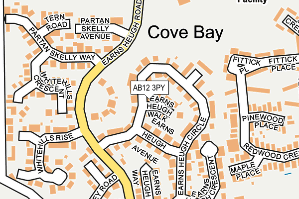 AB12 3PY map - OS OpenMap – Local (Ordnance Survey) AB12 3PY map - OS OpenMap – Local (Ordnance Survey)
