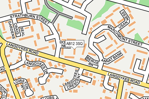 AB12 3SQ map - OS OpenMap – Local (Ordnance Survey) AB12 3SQ map - OS OpenMap – Local (Ordnance Survey)
