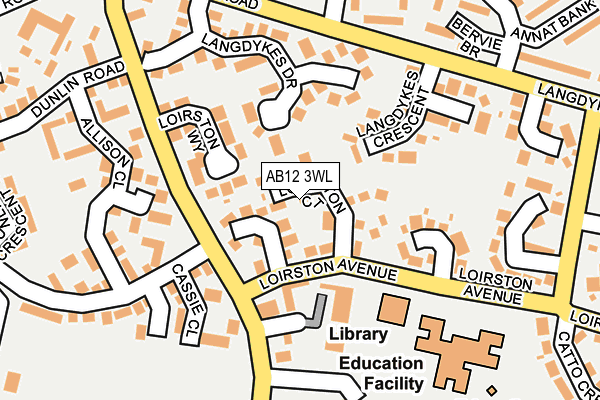 AB12 3WL map - OS OpenMap – Local (Ordnance Survey) AB12 3WL map - OS OpenMap – Local (Ordnance Survey)