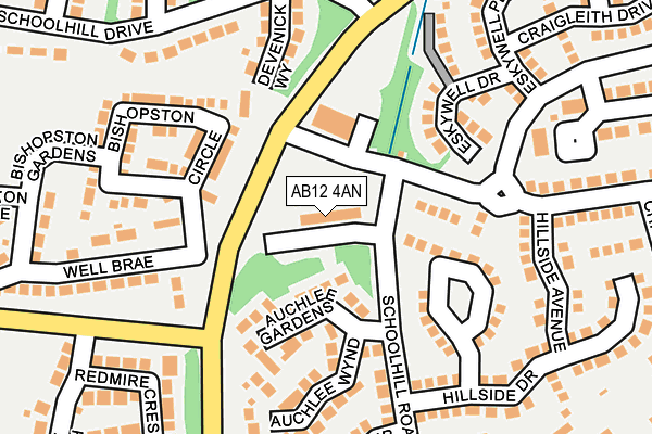 AB12 4AN map - OS OpenMap – Local (Ordnance Survey) AB12 4AN map - OS OpenMap – Local (Ordnance Survey)