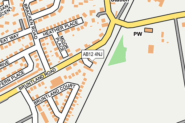AB12 4NJ map - OS OpenMap – Local (Ordnance Survey) AB12 4NJ map - OS OpenMap – Local (Ordnance Survey)