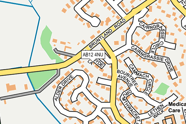 AB12 4NU map - OS OpenMap – Local (Ordnance Survey) AB12 4NU map - OS OpenMap – Local (Ordnance Survey)