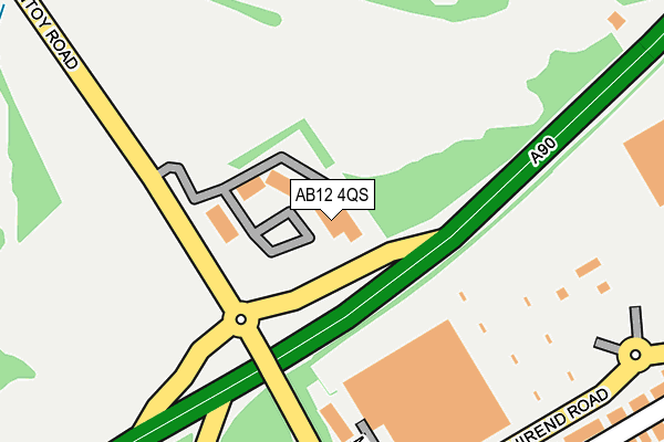 AB12 4QS map - OS OpenMap – Local (Ordnance Survey) AB12 4QS map - OS OpenMap – Local (Ordnance Survey)