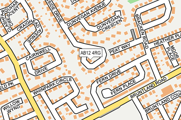 AB12 4RG map - OS OpenMap – Local (Ordnance Survey) AB12 4RG map - OS OpenMap – Local (Ordnance Survey)