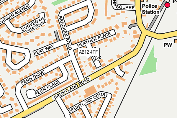 AB12 4TF map - OS OpenMap – Local (Ordnance Survey) AB12 4TF map - OS OpenMap – Local (Ordnance Survey)