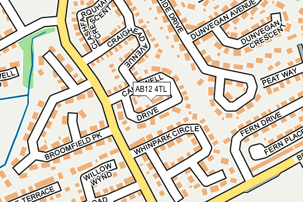 AB12 4TL map - OS OpenMap – Local (Ordnance Survey) AB12 4TL map - OS OpenMap – Local (Ordnance Survey)