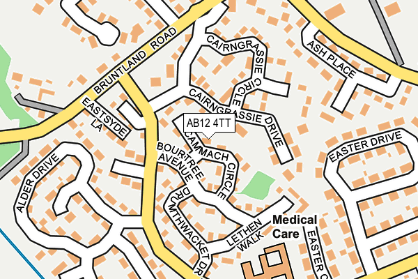 AB12 4TT map - OS OpenMap – Local (Ordnance Survey) AB12 4TT map - OS OpenMap – Local (Ordnance Survey)