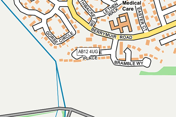 AB12 4UG map - OS OpenMap – Local (Ordnance Survey) AB12 4UG map - OS OpenMap – Local (Ordnance Survey)