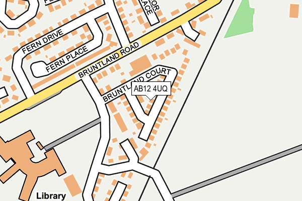 AB12 4UQ map - OS OpenMap – Local (Ordnance Survey) AB12 4UQ map - OS OpenMap – Local (Ordnance Survey)