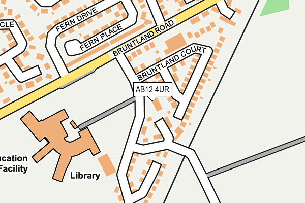 AB12 4UR map - OS OpenMap – Local (Ordnance Survey) AB12 4UR map - OS OpenMap – Local (Ordnance Survey)