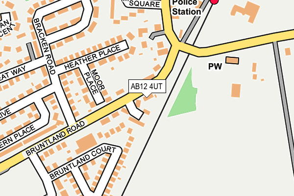 AB12 4UT map - OS OpenMap – Local (Ordnance Survey) AB12 4UT map - OS OpenMap – Local (Ordnance Survey)