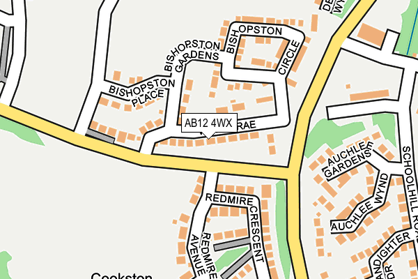 AB12 4WX map - OS OpenMap – Local (Ordnance Survey) AB12 4WX map - OS OpenMap – Local (Ordnance Survey)