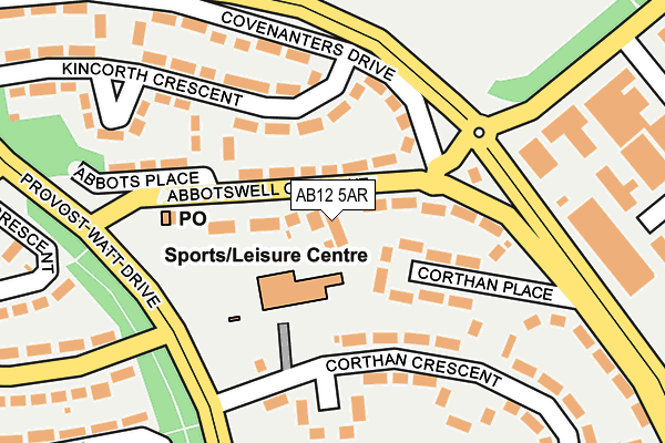 AB12 5AR map - OS OpenMap – Local (Ordnance Survey) AB12 5AR map - OS OpenMap – Local (Ordnance Survey)