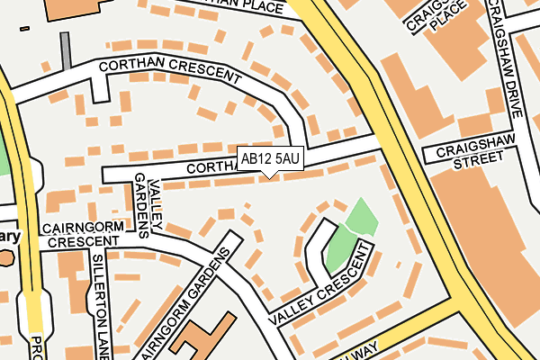 AB12 5AU map - OS OpenMap – Local (Ordnance Survey) AB12 5AU map - OS OpenMap – Local (Ordnance Survey)