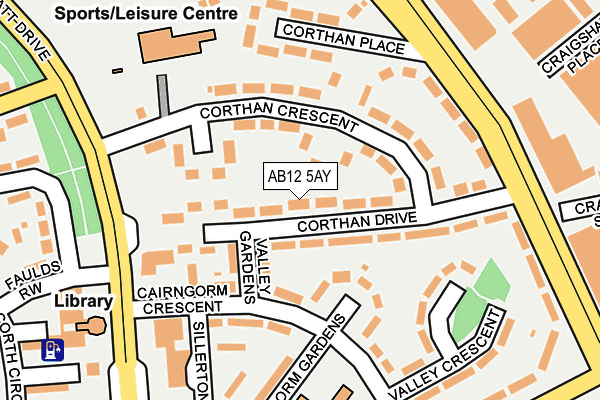 AB12 5AY map - OS OpenMap – Local (Ordnance Survey) AB12 5AY map - OS OpenMap – Local (Ordnance Survey)