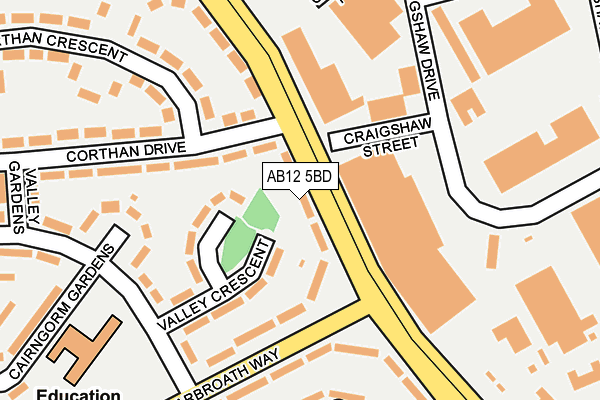 AB12 5BD map - OS OpenMap – Local (Ordnance Survey) AB12 5BD map - OS OpenMap – Local (Ordnance Survey)