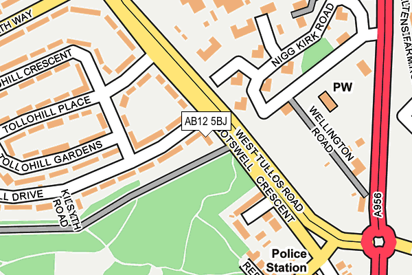 AB12 5BJ map - OS OpenMap – Local (Ordnance Survey) AB12 5BJ map - OS OpenMap – Local (Ordnance Survey)