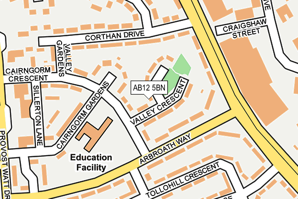 AB12 5BN map - OS OpenMap – Local (Ordnance Survey) AB12 5BN map - OS OpenMap – Local (Ordnance Survey)