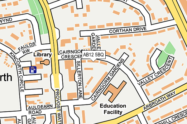 AB12 5BQ map - OS OpenMap – Local (Ordnance Survey) AB12 5BQ map - OS OpenMap – Local (Ordnance Survey)
