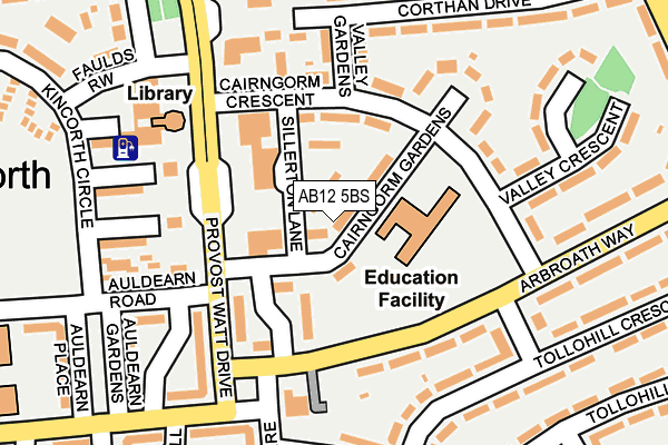 AB12 5BS map - OS OpenMap – Local (Ordnance Survey) AB12 5BS map - OS OpenMap – Local (Ordnance Survey)