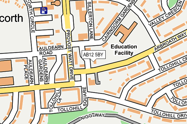 AB12 5BY map - OS OpenMap – Local (Ordnance Survey) AB12 5BY map - OS OpenMap – Local (Ordnance Survey)
