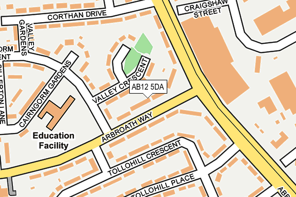 AB12 5DA map - OS OpenMap – Local (Ordnance Survey) AB12 5DA map - OS OpenMap – Local (Ordnance Survey)