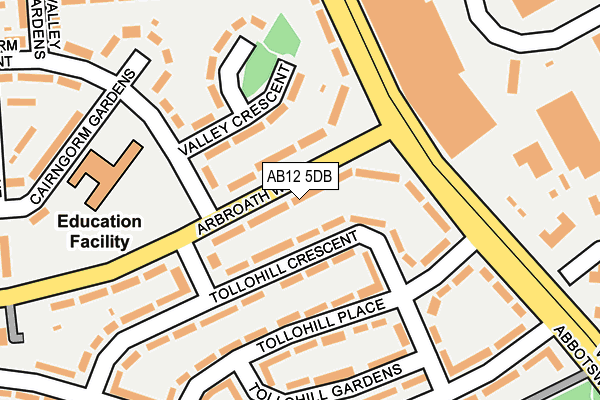 AB12 5DB map - OS OpenMap – Local (Ordnance Survey) AB12 5DB map - OS OpenMap – Local (Ordnance Survey)