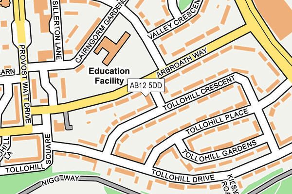 AB12 5DD map - OS OpenMap – Local (Ordnance Survey) AB12 5DD map - OS OpenMap – Local (Ordnance Survey)
