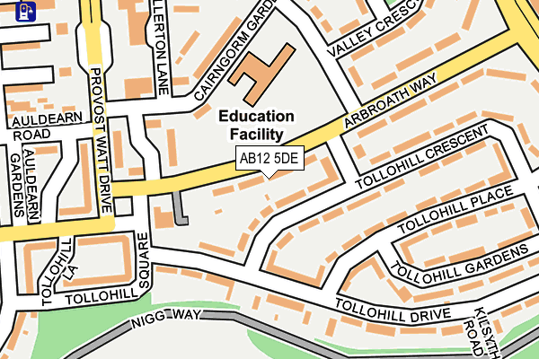 AB12 5DE map - OS OpenMap – Local (Ordnance Survey) AB12 5DE map - OS OpenMap – Local (Ordnance Survey)
