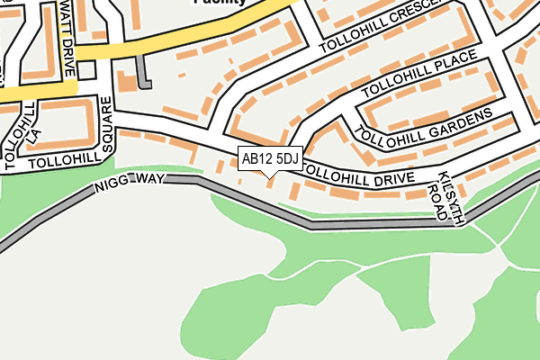 AB12 5DJ map - OS OpenMap – Local (Ordnance Survey) AB12 5DJ map - OS OpenMap – Local (Ordnance Survey)
