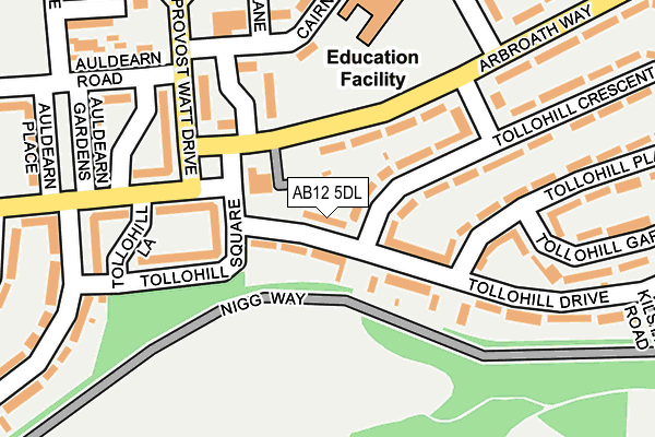 AB12 5DL map - OS OpenMap – Local (Ordnance Survey) AB12 5DL map - OS OpenMap – Local (Ordnance Survey)
