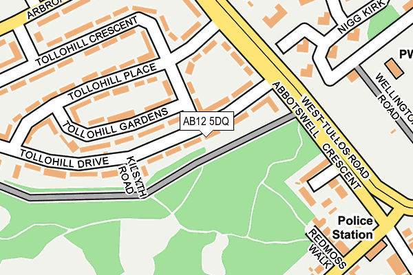 AB12 5DQ map - OS OpenMap – Local (Ordnance Survey) AB12 5DQ map - OS OpenMap – Local (Ordnance Survey)