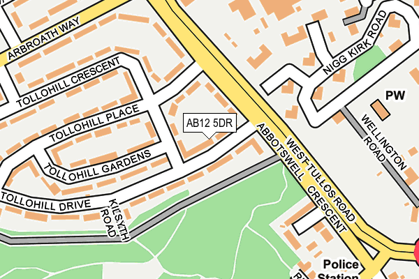 AB12 5DR map - OS OpenMap – Local (Ordnance Survey) AB12 5DR map - OS OpenMap – Local (Ordnance Survey)